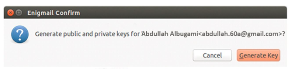 Generation of the new key pair