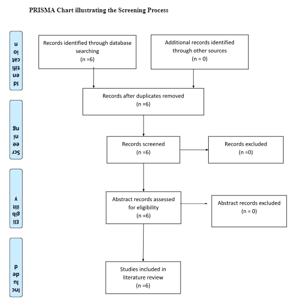 PRISMA Chart illustrating the Screening Process