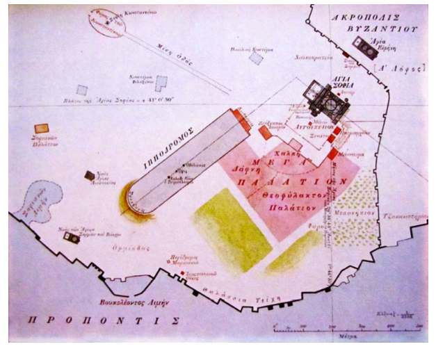 Ancient settlement plan of 3rd Hagia Sophia