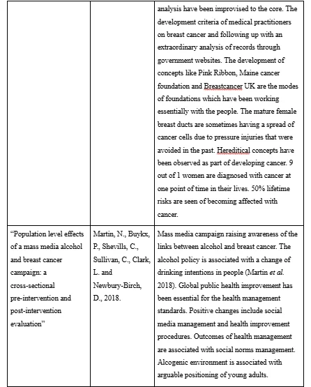 Interpretation of secondary literature review 