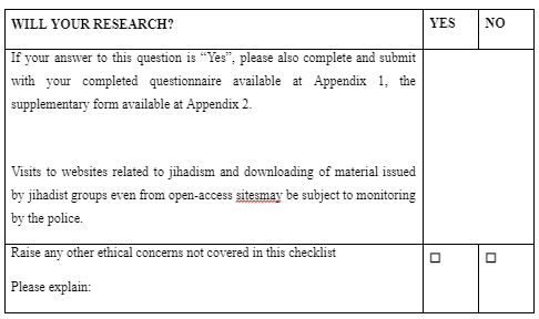  Ethics form