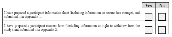 Ethical Review Form
