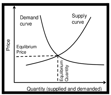 Demand-Supply Curve when the market is in equilibrium