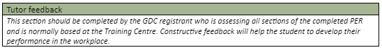 Tutor feedback