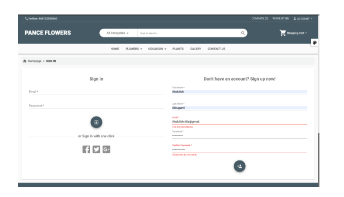 dropdown menu