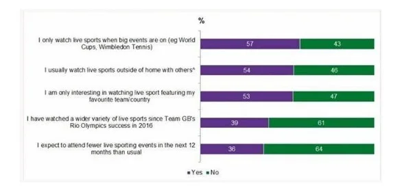  Behaviour associated to live streaming sport