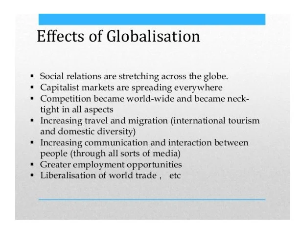 Effect of Globalization