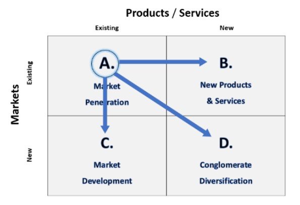 Grid on Ansoff’s Matrix