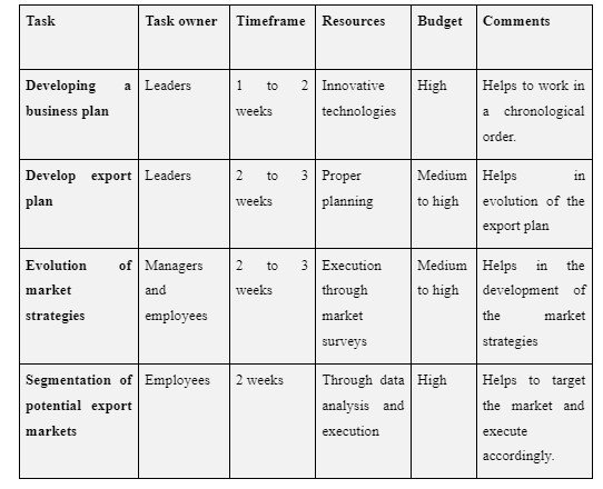 Action plan