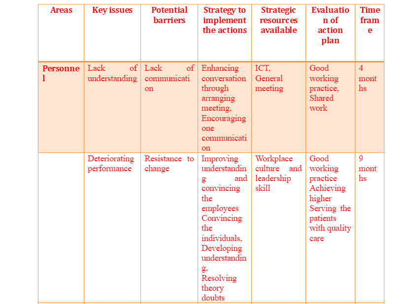 Action plan